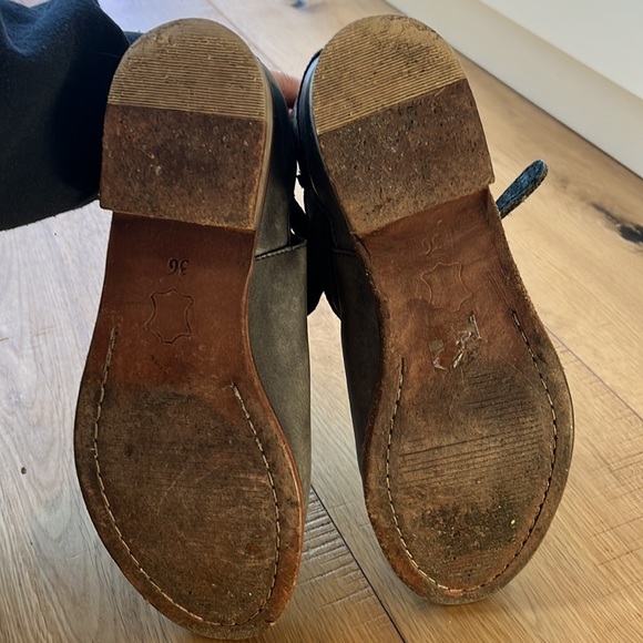 Free people leather boots grey worn once - Picture 4 of 6